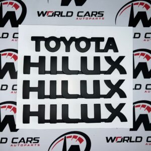 KIT EMBLEMAS TOYOTA HILUX VIGO NEGRO MATE