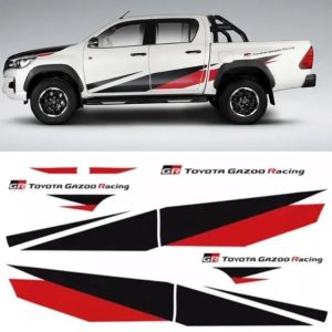 JUEGO CALCOMANIAS TOYOTA HILUX REVO 2017...2024 GAZOO RACING