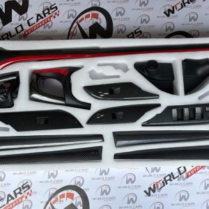 KIT MOLDURAS INTERNAS CARBONO LED TOYOTA HILUX - FORTUNER 2017...