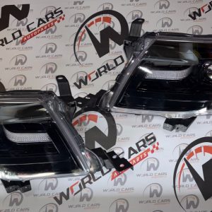 JUEGO FAROLAS TOYOTA HILUX 12-16 GR LED FONDO NEGRO
